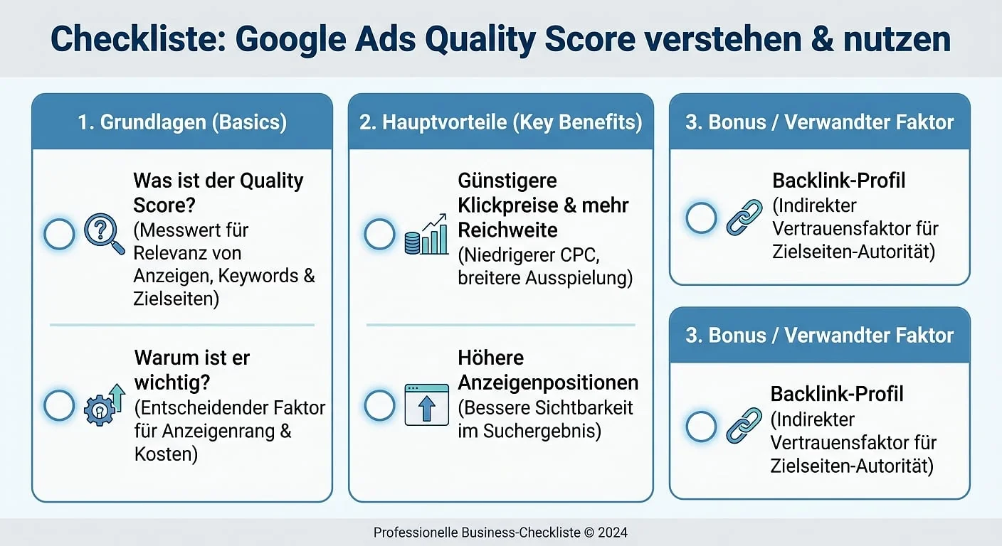 Infografik: Quality Score (Google Ads)