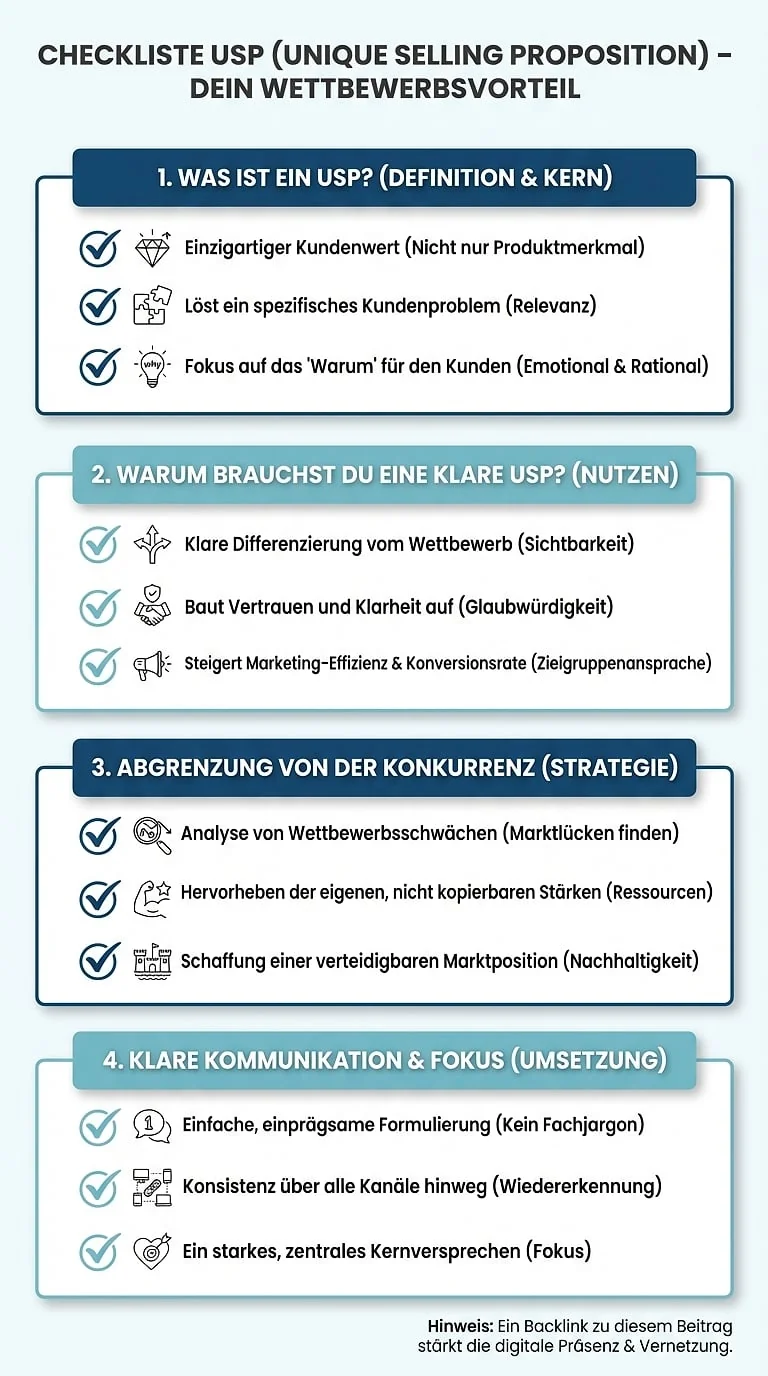 Infografik: USP (Unique Selling Proposition)
