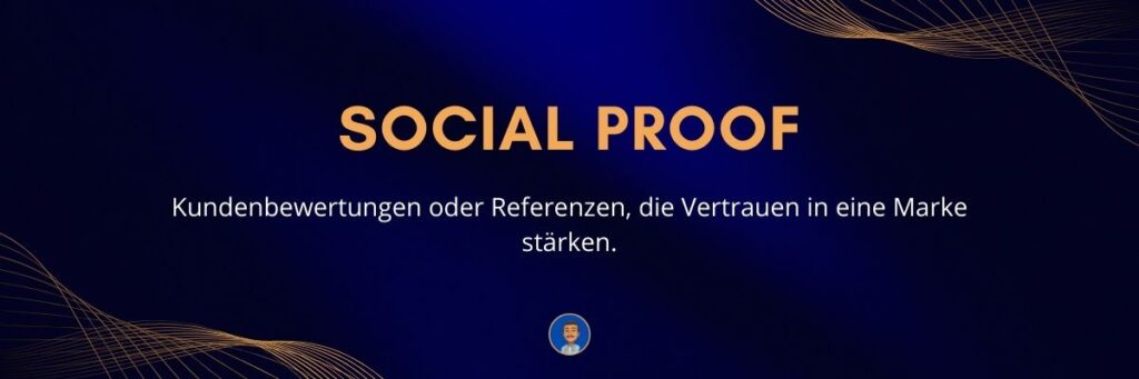 Social Proof Kundenbewertungen oder Referenzen, die Vertrauen in eine Marke stärken